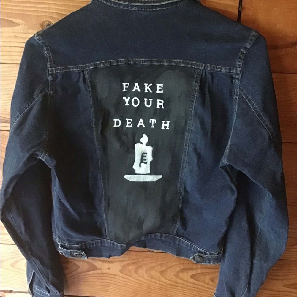 Hand Painted Fake Your Death MCR Jacket
